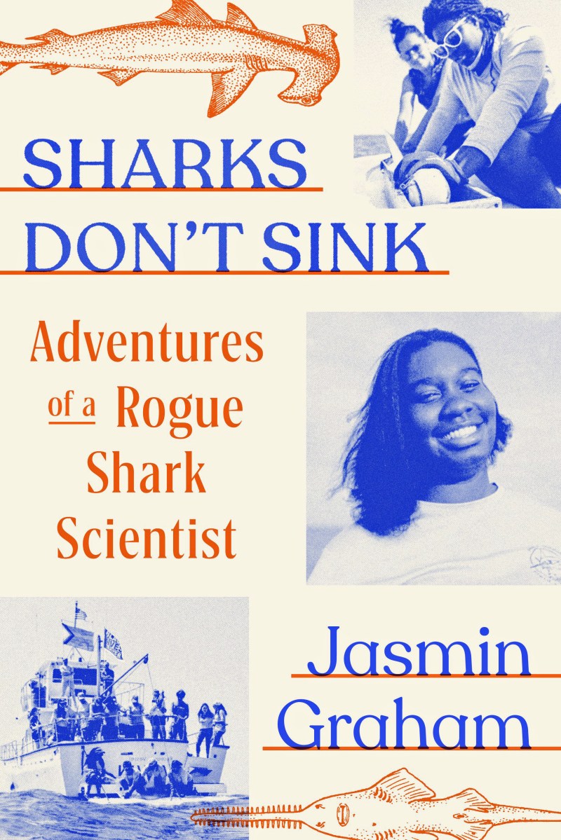 Book cover of “Sharks Don’t Sink” By Jasmin Graham.