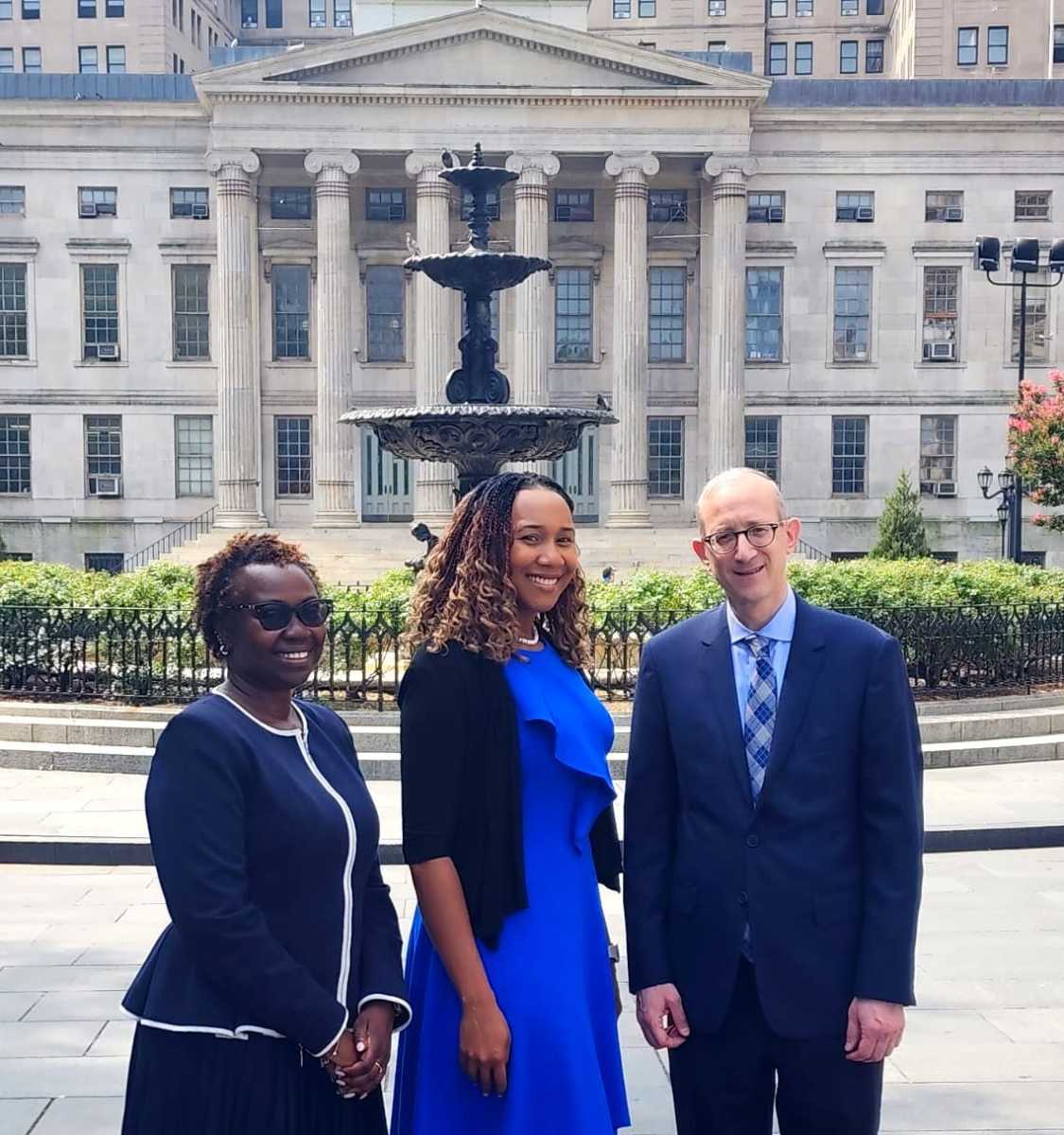 Kings County Judicial Nominees from left to right -- Abayomi Ajaiyeoba Whint, Esq., Tawanna M. St. Louis, Esq. and Hon. Mark Kagan