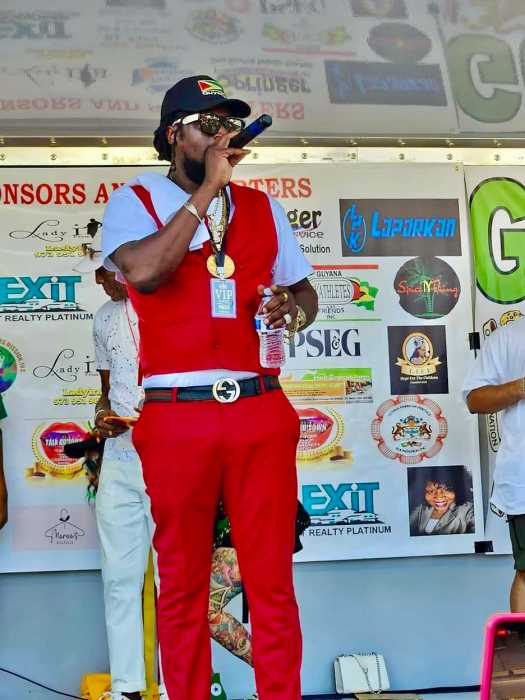 Ryan Royston Linton, aka Gucci Boss during a recent performance at Lady Ira's Family Fun Day in Orange, NJ.