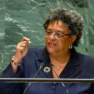 Mia Amor Mottley, Prime Minister, Minister for National Security and the Public Service, and Minister for Finance, Economic Affairs and Investment of Barbados, addresses the general debate of the General Assembly's seventy-ninth session.