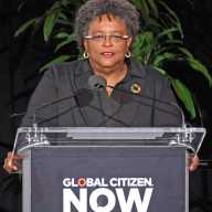 Prime Minister of Barbados, Mia Mottley speaks onstage during Global Citizen NOW: Health and Climate Financing Sessions - The Urgent Need for Action at Guastavino's on Sept. 25, 2024 in New York City.