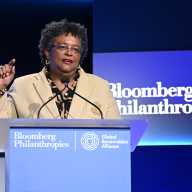 Mia Mottley, Prime Minister, Barbados speaks at the Global Renewables Summit, co-hosted by Bloomberg Philanthropies and the Global Renewables Alliance on September 24, 2024 in New York City.