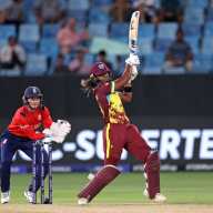 Hayley Matthews of West Indies bats during the ICC Women's T20 World Cup 2024 match between England and West Indies at Dubai International Stadium on Oct. 15, 2024 in Dubai, United Arab Emirates.