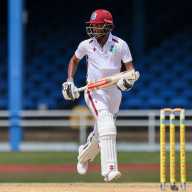 Kraigg Brathwaite of West Indies in action during day 3 of the 1st test match between West Indies and South Africa at Queens Park Oval on Aug. 09, 2024 in Port of Spain, Trinidad and Tobago.