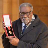 Former cricketer Sir Clive Lloyd after he received a Knighthood in an investiture ceremony at Windsor Castle on Jan. 12, 2022 in Windsor, England.