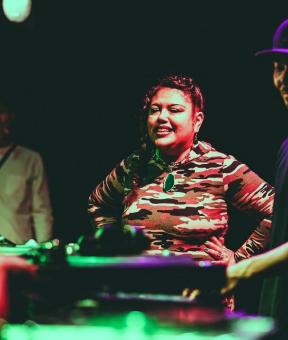 DJ Papalotl at SHINEHEAD’s Japan Tour for the “Legends in Action” event in Yokohama.