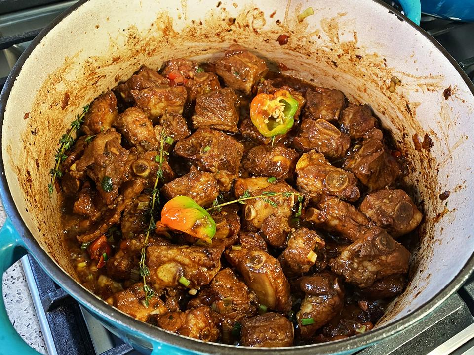 Caribbean Brown Stewed Pork Short Ribs recipe.