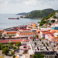 Colorful buildings in the capital St. George, Grenada. The Chinese has funded several projects in Grenada including low income housing and upgrading the Maurice Bishop International Airport.