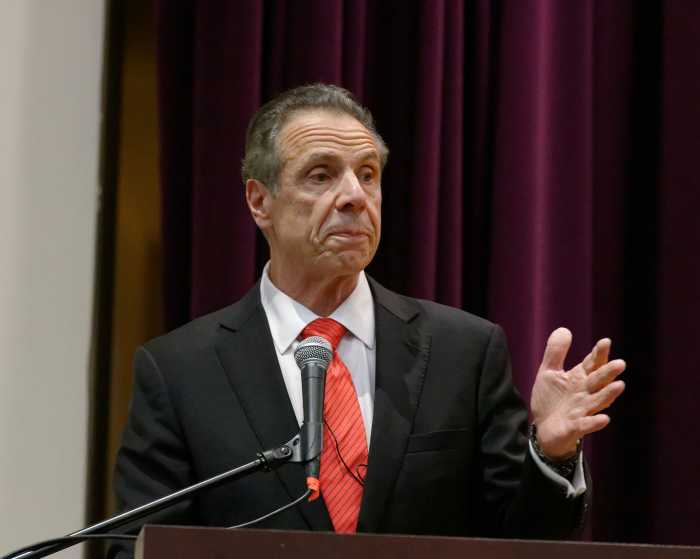 Former Governor Andrew Cuomo at the Democratic mayoral Forum on the Black Agenda held at Medgar Evers College on Wednesday, April 23, 2025.