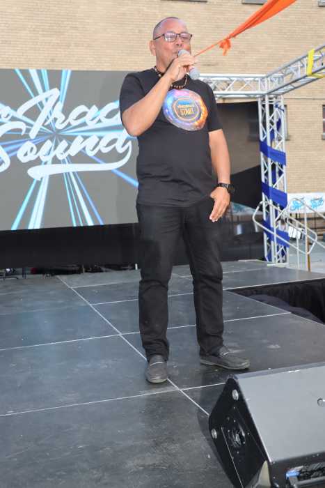 CDC Chairman Ricardo "Ricky" Adams addresses the carnival launch.