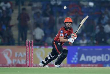 Sunrisers Hyderabad's Ishan Kishan in action against Kolkata Knight Riders during the Indian Premier League at the Arun Jaitley Stadium, New Delhi, India on May 25, 2025.