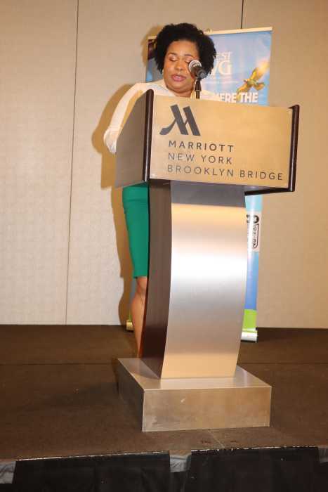 Invest SVG Investment Facilitation Services Manager Shanna Browne-Jacobs chairs the investment forum.