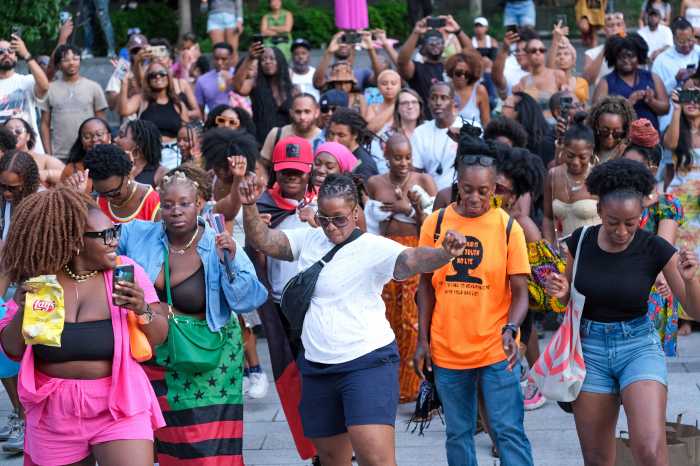 Crowd celebrating “We Outside - A Brooklyn Juneteenth Vol II” in 2024.