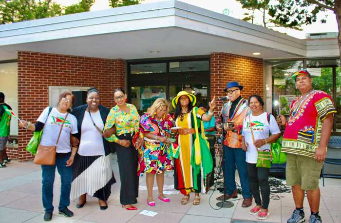 Caribbean nationals joined in a carnival-style jubilation on the Senior Councilwoman Dorothy L. Goosby Plaza, during an annual Hempstead Town board & the Department of Community Affairs Caribbean Heritage Month Celebration on June 6, 2025.