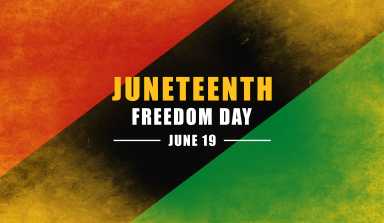 Juneteenth Freedom Day, June 19 poster.