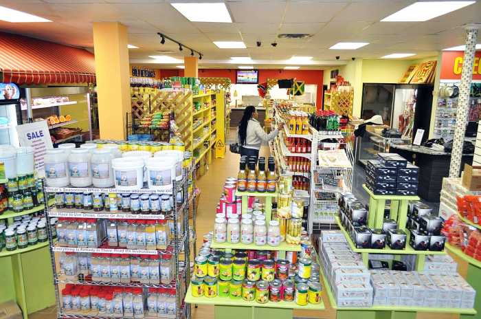 The interior of Sam’s Caribbean Marketplace in West Hempstead.