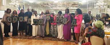 Awardees of the Trinbago Progressive Association of the USA, Inc. Annual Scholarship & Luncheon Award event held on Sunday, May 18, 2025 in Brooklyn.