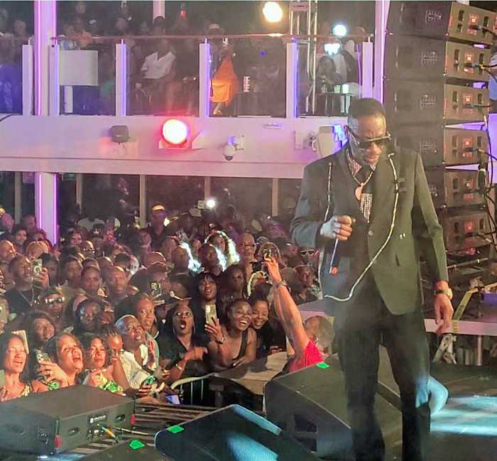 Bounty Killer performing at the Love and Harmony 2025 concert.