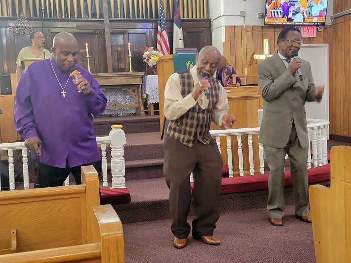 Apostolic Voices sings 'Three Men on a Mountain,’ from left, Richard Nurse, Franklin Chue and Lloyd Russell.