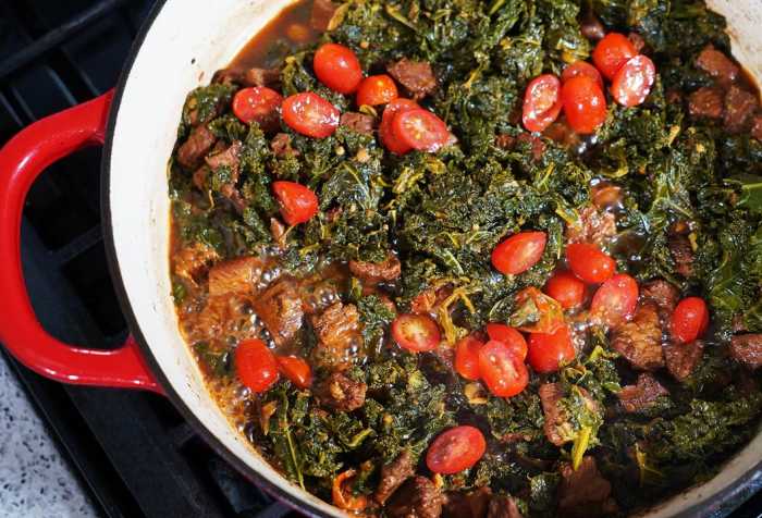 Curry Stew Pork with Kale recipe.