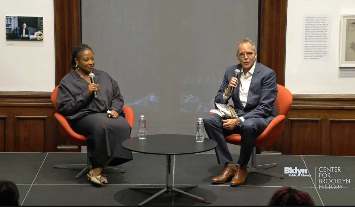 Screen grab of President of the American Civil Liberties Union (ACLU) and academic scholar Deborah Archer, in a hybrid conversation with legal scholar James Forman Jr. at the Brooklyn Public Library’s Center for Brooklyn History (BPL-CBH) on June 9, 2025.