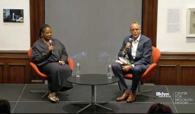 Screen grab of President of the American Civil Liberties Union (ACLU) and academic scholar Deborah Archer, in a hybrid conversation with legal scholar James Forman Jr. at the Brooklyn Public Library’s Center for Brooklyn History (BPL-CBH) on June 9, 2025.