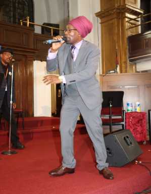 King Ajamu headlines inaugural Gospel of Praise Concert at Bedford Central Presbyterian Church in Crown Heights, Brooklyn in September 2023.
