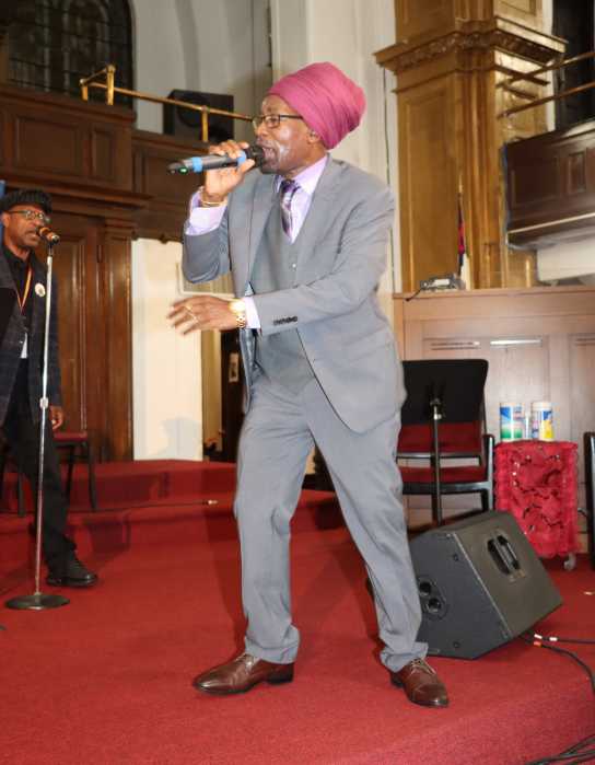 King Ajamu headlines inaugural Gospel of Praise Concert at Bedford Central Presbyterian Church in Crown Heights, Brooklyn in September 2023.