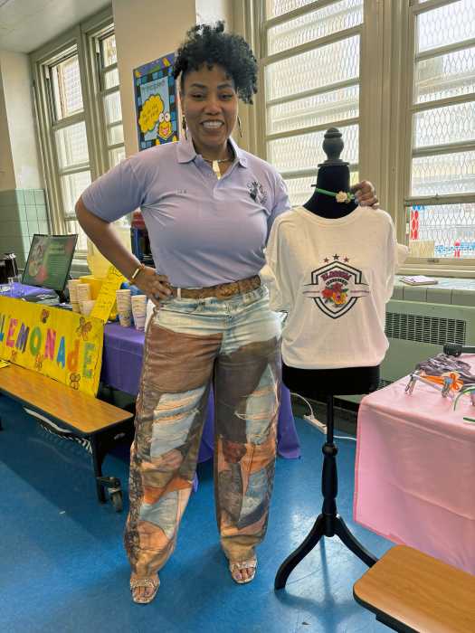 Marcelle Lashley-Kabore at GWK display.