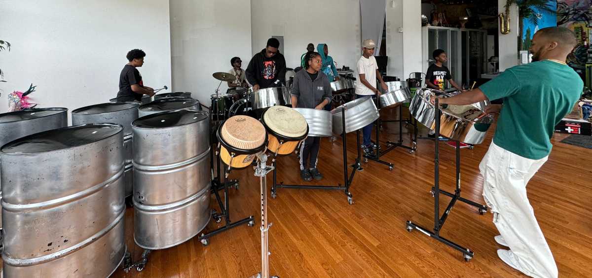 Trinidadian steelpan virtuoso coaches Tropicalfete’s Steel Ensemble