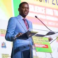 Grenada's Prime Minister Dickon Mitchell addresses the opening of the 4th Annual AfriCaribbean Trade and Investment Forum in St. George, Grenada on Monday, July 28, 2025.