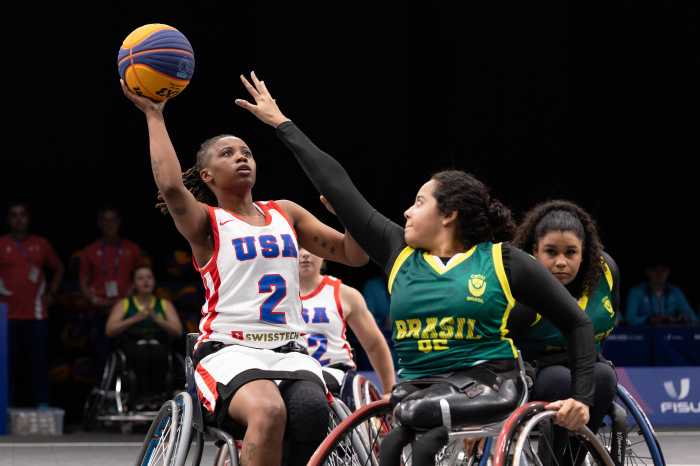 CUNY student Anesia Glascoe leads the U.S. women in the 2025 Summer World University Games.