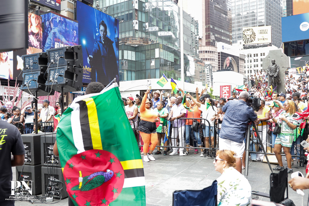 Carnival fans at Times Square