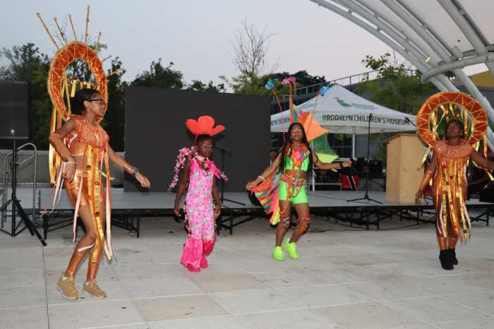 Kaiso Moko Jumbies showcase talent during WIADCA's launch of 57th Caribbean Carnival last year.