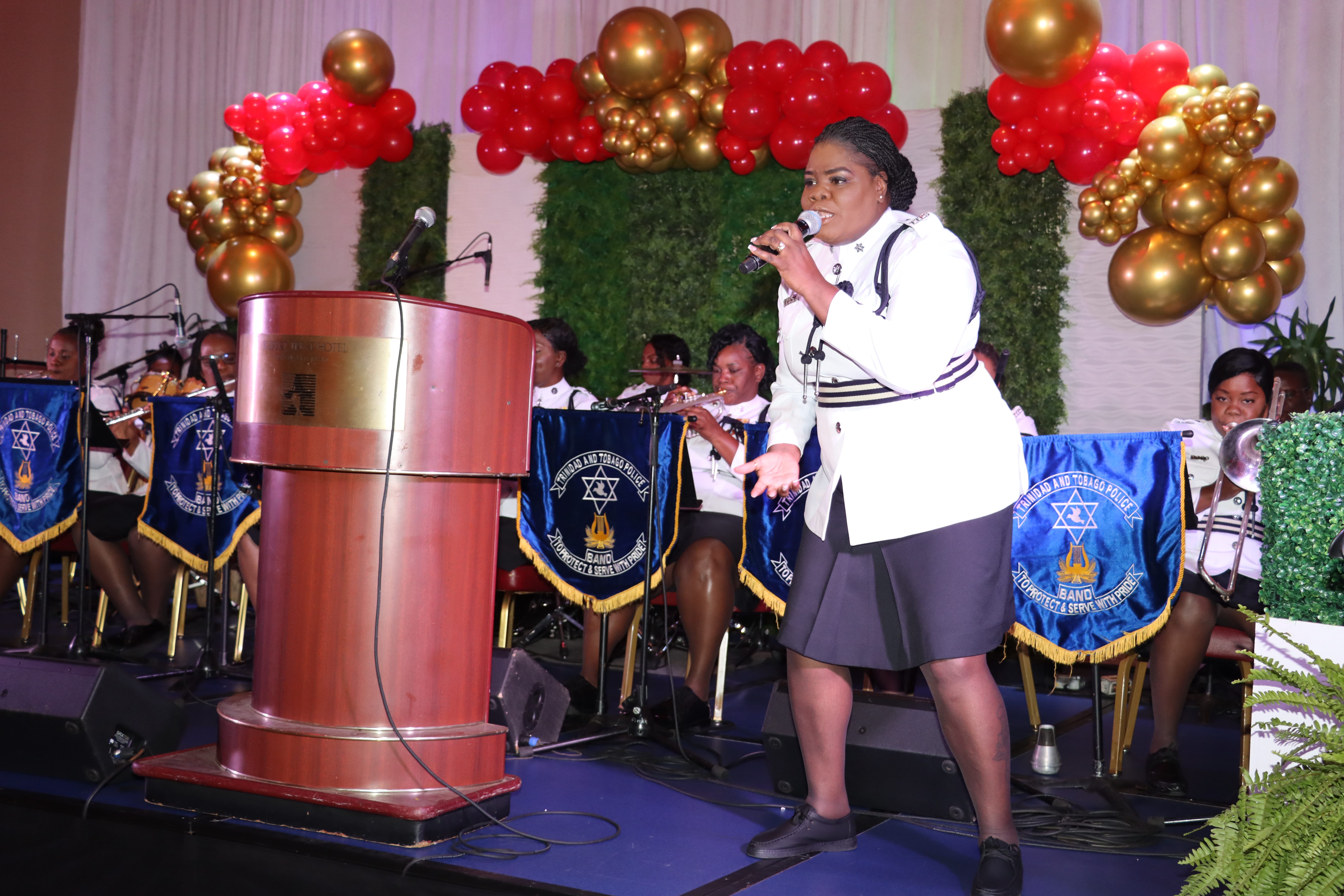 Trinidad and Tobago Police woman sings "Woman on the Bass" at 2024 SUNSHINE Awards