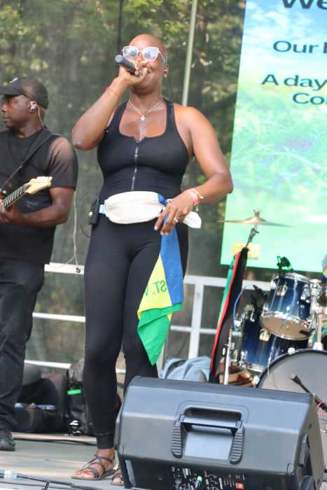 Chanique Rogers-Bailey out-front with Magma Band