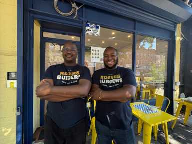 Rogers Burgers Co-founders Josue Pierre, left, and Jonathan Pierre-Lafleur