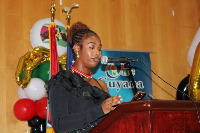 Young poet, Xytara Astaphan’s Reflection summed up the meaning of Emancipation, during an Emancipation Observance hosted by the Guyana Consulate to New York, on July 31. at Medgar Evers College in Brooklyn.