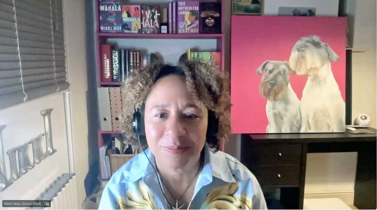 Screenshot of Anglo-Nigerian author Nikki May, who lives in the county of Dorset, England.