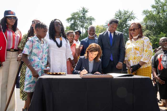 New York City, NY - During Harlem Week, Governor Hochul signs legislation to celebrate the history and community of Harlem.