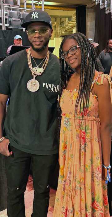 Papoose - Company Executive at Wynn Records and Jazmin Headley at the Claressa Shields' championship fight on Saturday, July 26, 2025.