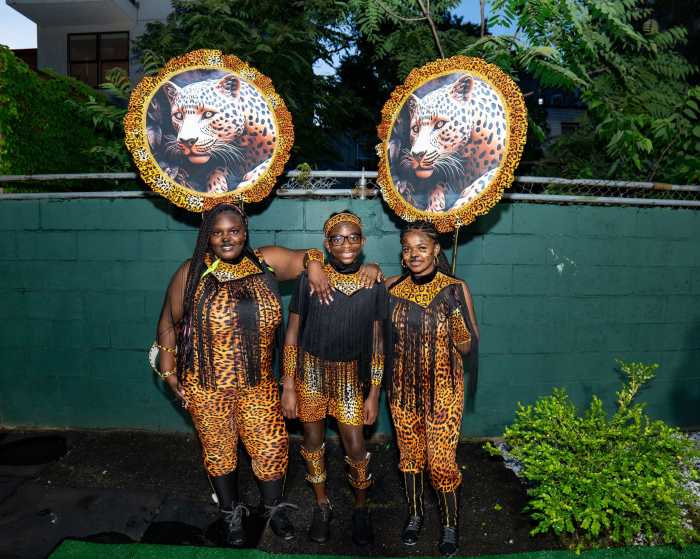 Models Shai, JoJo, and Madison portray “Pantera” in the band ‘Splendor of the Amazon.’
