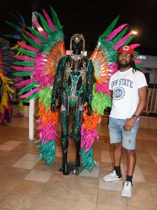 Trinidadian designer Hayden John with portrayal of "Nerthus.” 