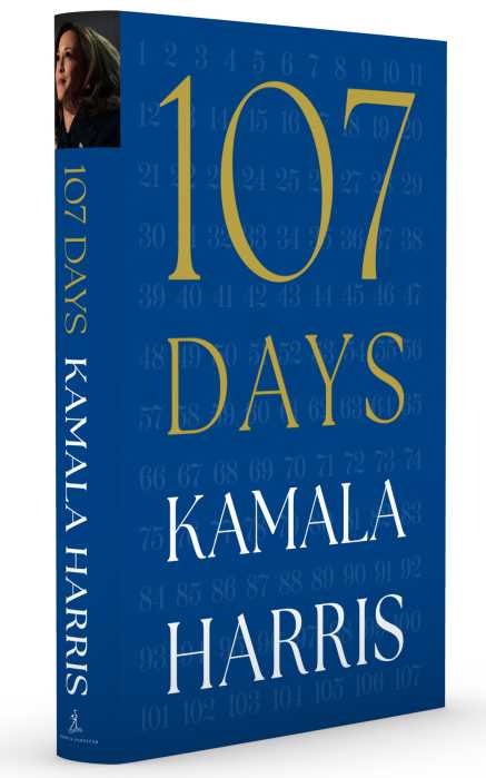 Cover of “107 Days” by Kamala Harris.