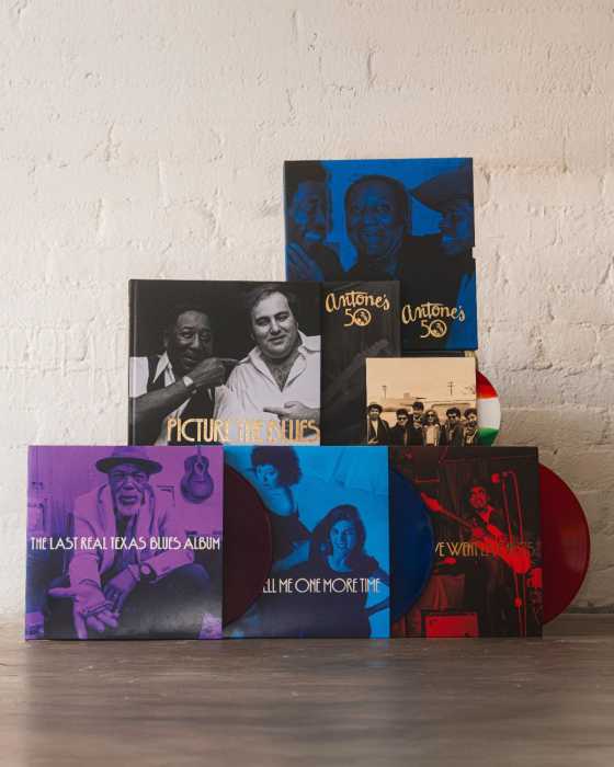 The display of the 5 CD box set, released on August 22 in honor of the 50th anniversary of the jazz club Antone's, based in Austin, TX.