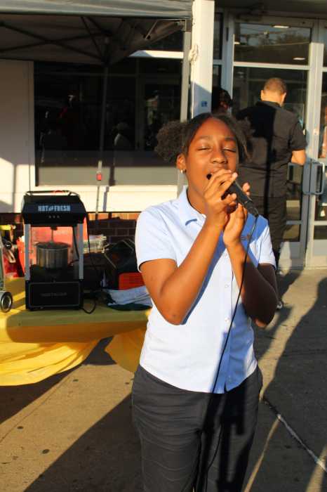 Ten-year old Jewel Josey, a student of Success Academy – East Flatbush Middle School, performed "Still I Rise" during a Sept. 11 Remembrance in Canarsie, Brooklyn, organized by Leaders Engaging in All-Round Development International (LEAD*N)