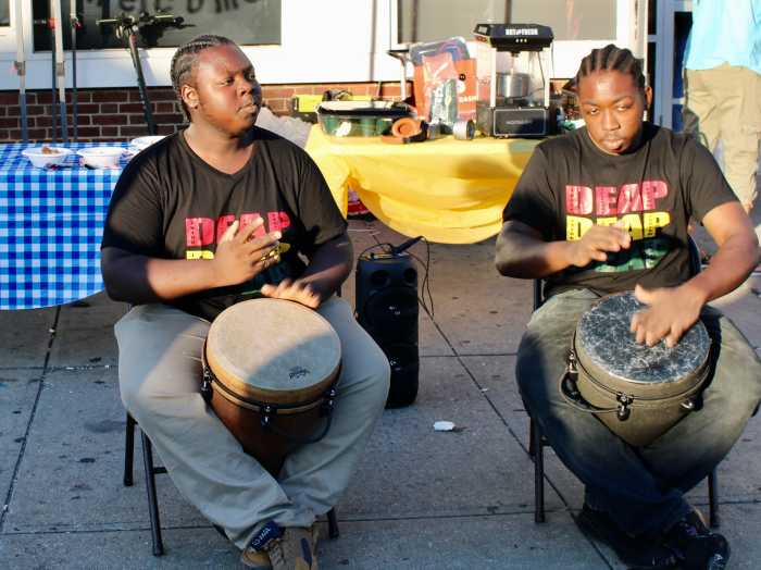 Drummers of D.E.A.P Elijah and Stephon Cronniett perform during a Sept. 11 Remembrance in Canarsie.