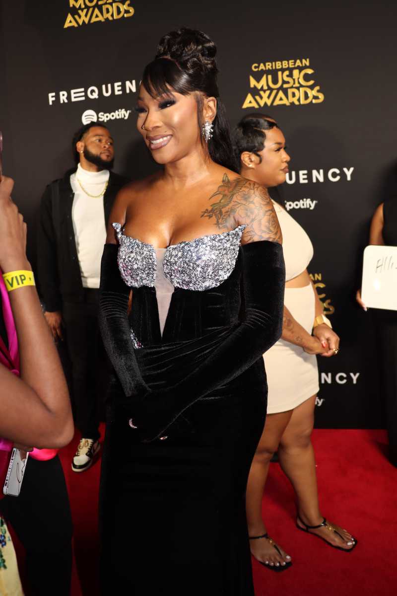 Patrice Roberts on the Red Carpet during the 2024 Caribbean Music Awards.