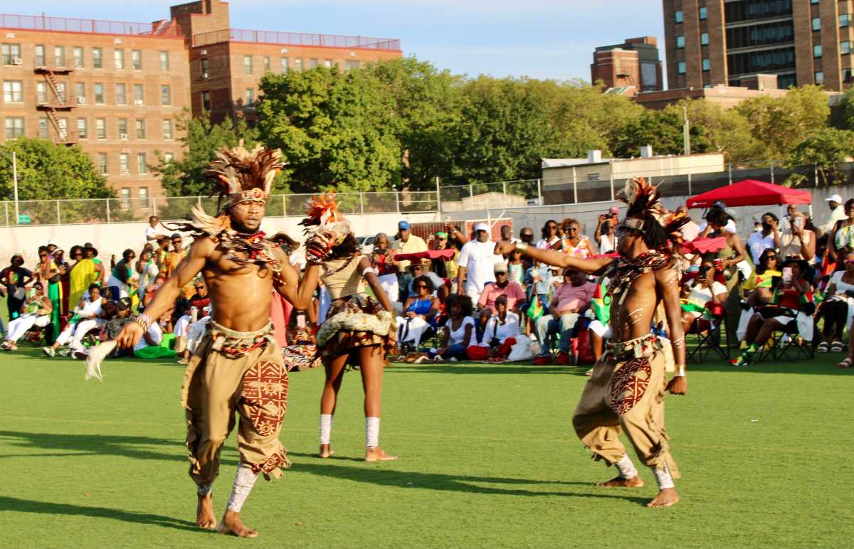 The Demerara Dancers wowed the crowd with their creative choreography on the grounds of Old Boys High school in Brooklyn, during GCA's rousing 25th Annual Folk Festival Family Funday celebration on Aug. 31.