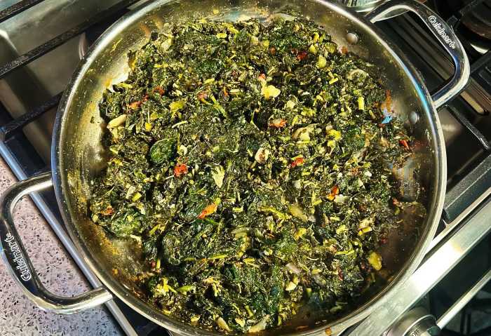 Jamaican Callaloo with Baby Spinach